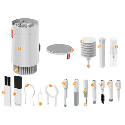 KIT DE LIMPIEZA MULTIFUNCIONAL 20 EN 1